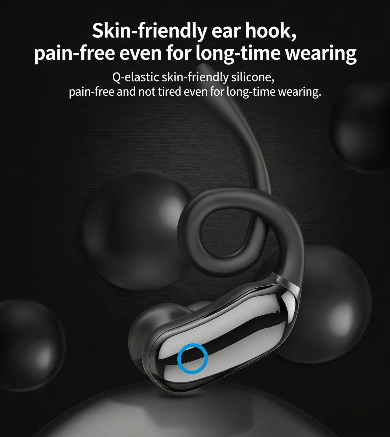IPX7 Waterproof TWS Sports Bluetooth Earphones, High Fidelity Stereo, Ear-Hook Design