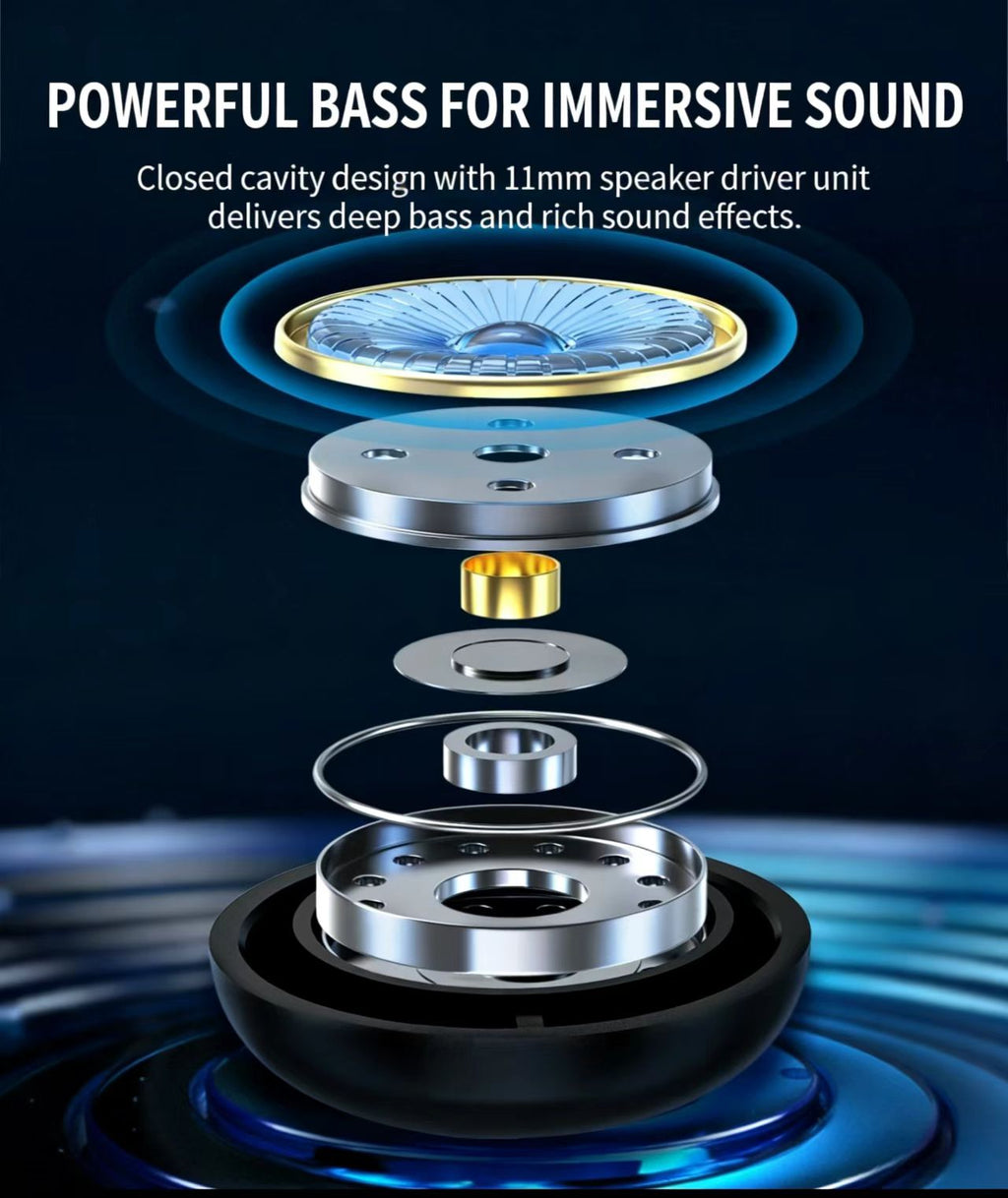 IPX7 Waterproof TWS Sports Bluetooth Earphones, High Fidelity Stereo, Ear-Hook Design