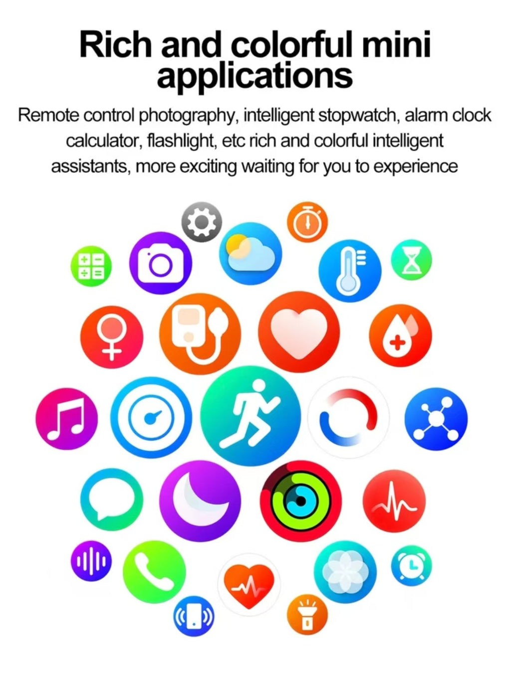 ET580 Smartwatch: 2.04-inch AMOLED Screen with ECG, Blood Pressure & Heart Rate Monitoring, Sports Activity and Step Tracking.