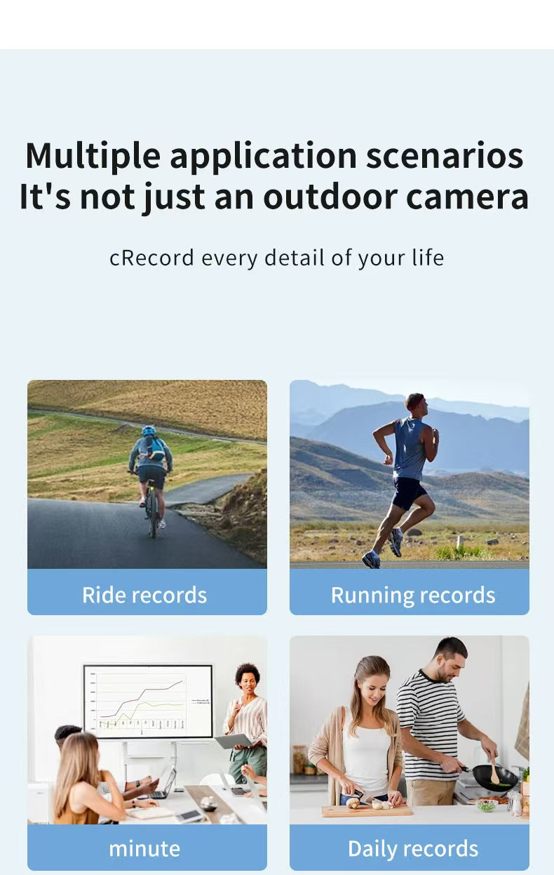 4K Ultra HD Anti-Shake Pocket Camera, Outdoor Waterproof Cycling DV with 270° Rotatable Screen for Vlogging & Action.
