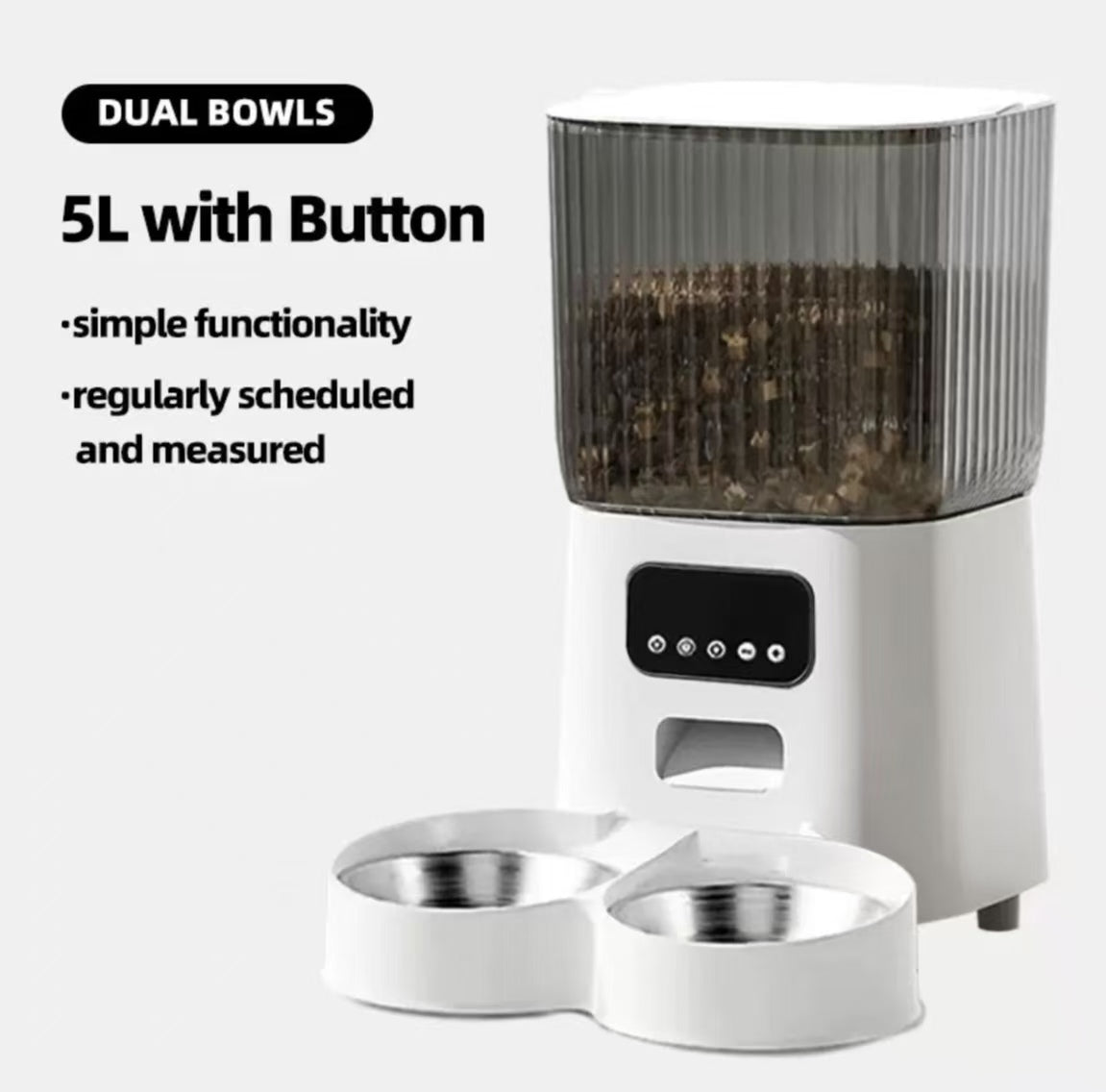 Smart Pet Feeder with Camera, Automatic for Cats