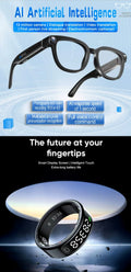 AI Translation Smart Glasses 13MP Photochromic&R11 Sports Smart Ring