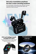 ET580 Smart Watch, R11 Sports Ring & AI Smart Translation Bluetooth Earbuds Bundle