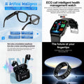 4-in-1 Ultimate Smart AI Health & Communication Bundle: AI Smart Glasses, ECG Health Watch, Smart Ring, ENC Translation Earbuds
