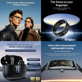 4-in-1 Smart Health & Fashion Bundle | G3 Smart Glasses + Smart Ring + Dual Mic ENC Noise Canceling Earbuds + Ultra-Slim Smartwatch