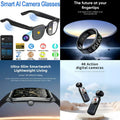 4-in-1 Smart Future Tech & Lifestyle Bundle: Smart AI Camera Glasses + Ultra-Slim Smartwatch + 4K Action Camera + Smart Ring (Future at Your Fingertips)
